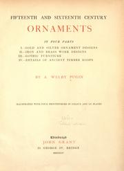 Cover of: Fifteenth and sixteenth century ornaments: in four parts