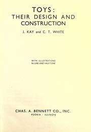 Cover of: Toys, their design and construction