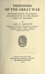 Cover of: Prisoners of the great war