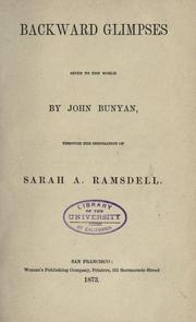 Cover of: Backward glimpses
