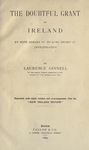 Cover of: The doubtful grant of Ireland
