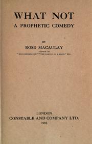Cover of: What not by Thomas Babington Macaulay