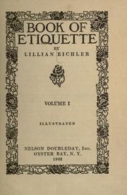 Cover of: Book of etiquette.