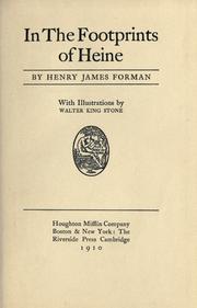 Cover of: In the footprints of Heine