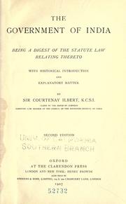 The government of India by Courtenay Ilbert