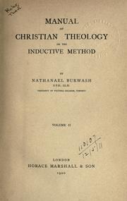 Manual of Christian theology on the inductive method by N. Burwash