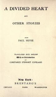 Cover of: A divided heart: and other stories.
