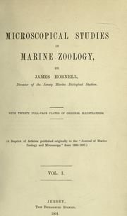 Cover of: Microscopical studies in marine zoology. by Hornell, James