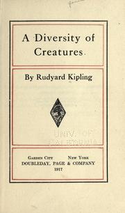 Cover of: A  diversity of creatures by Rudyard Kipling