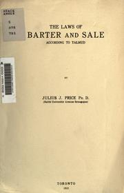 Cover of: The laws of barter and sale according to Talmud