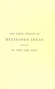 Cover of: The early spread of religious ideas by Joseph Edkins