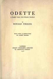 Cover of: Odette: a fairy tale for weary people.  With 4 illus. by Albert Buhrer.