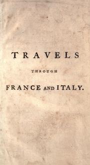 Cover of: Travels through France and Italy
