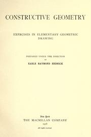 Cover of: Constructive geometry
