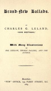 Brand-New Ballads by Charles Godfrey Leland