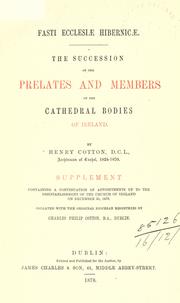 Cover of: Fasti ecclesiae Hibernicae by Cotton, Henry