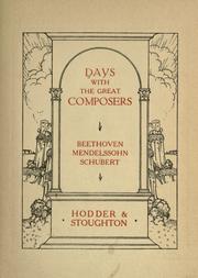 Cover of: Days with the great composers