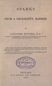 Sparks from a geologist's hammer by Alexander Winchell