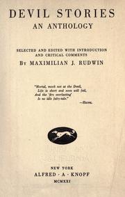 Cover of: Devil stories by Maximilian J. Rudwin