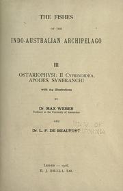 Cover of: fishes of the Indo-Australian Archipelago ...