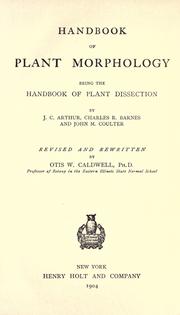 Cover of: Handbook of plant morphology by Otis W. Caldwell