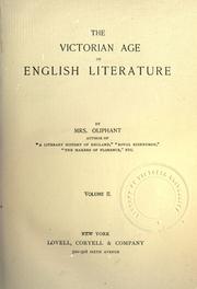 Cover of: The Victorian age of English literature by Margaret Oliphant