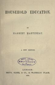 Cover of: Household education by Harriet Martineau