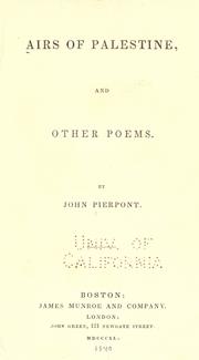 Airs of Palestine by Pierpont, John