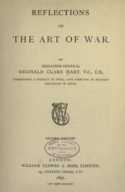 Cover of: Reflections on the art of war by Sir Reginald Clare Hart