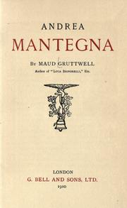 Cover of: Andrea Mantegna by Maud Gruttwell