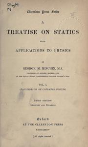 Cover of: treatise on statics, with applications to physics.