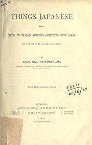 Cover of: Things Japanese by Basil Hall Chamberlain