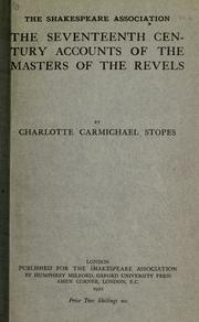 Cover of: The seventeenth century accounts of the masters of the revels