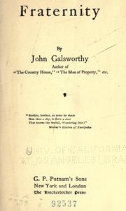 Fraternity by John Galsworthy