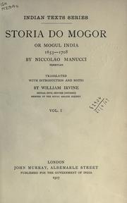 Cover of: Storia do Mogor by Niccolo Manucci