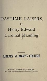 Cover of: Pastime papers