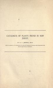 Cover of: Catalogue of plants found in New Jersey