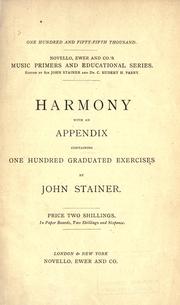 Harmony by Stainer, John Sir