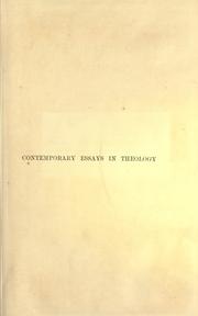 Cover of: Contemporary essays in theology.