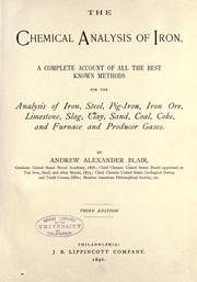 Cover of: The chemical analysis of iron. by Andrew Alexander Blair