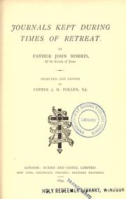 Cover of: Journals kept during times of retreat