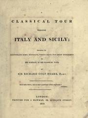 Cover of: A classical tour through Italy and Sicily: tending to illustrate some districts