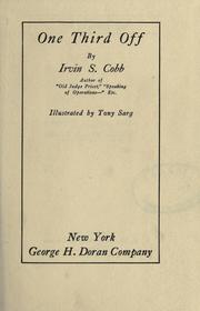 Cover of: One third off by Irvin S. Cobb