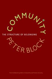 Cover of: Community: the structure of belonging