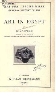 Cover of: Art in Egypt by Gaston Maspero