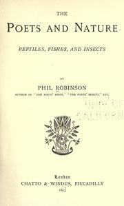 Cover of: The poets and nature: reptiles, fishes, and insects