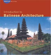 Cover of: Introduction to Balinese architecture by Julian Davison