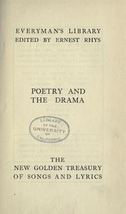 Cover of: The new golden treasury of songs and lyrics by Ernest Rhys