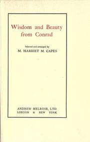 Cover of: Wisdom and beauty from Conrad
