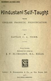 Cover of: Hindustani self-taught with English phonetic pronunciation.